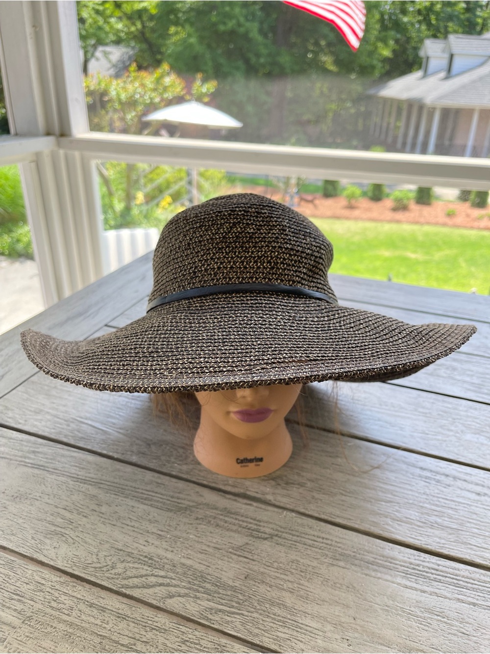 Goorin Bros. Vintage Woven Wide-Brim Sun Hat with Bow Accent Size Large - Picture 2 of 7